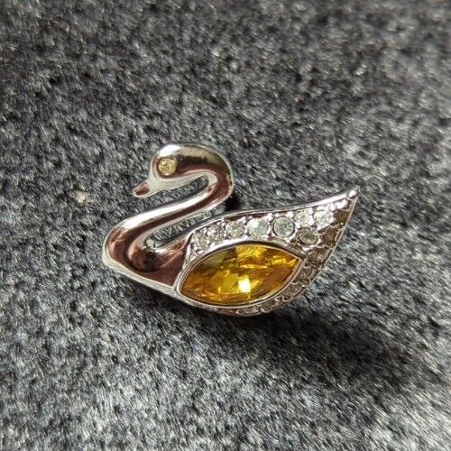 Swarovski Crystal Jewelry Swan Brooch Tack Pin