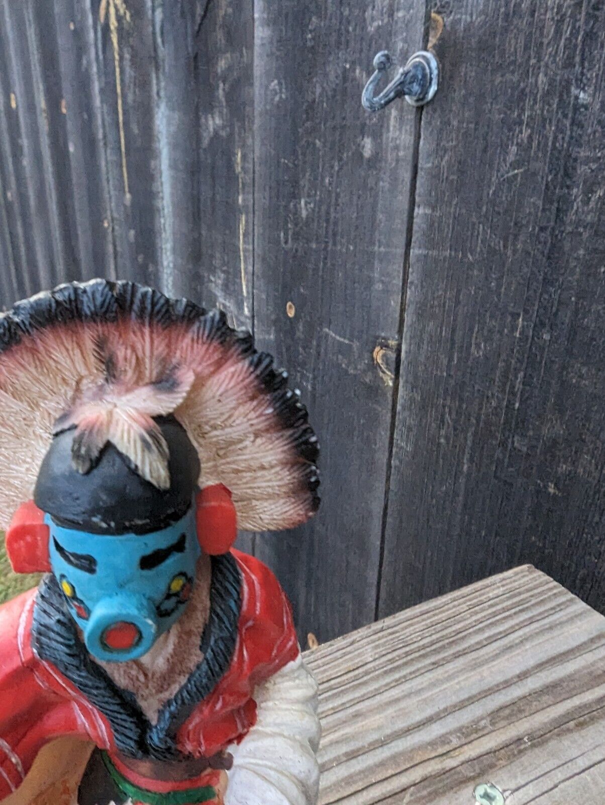 Vintage 1980 Hopi Kachina Ceramic 7" Figurine