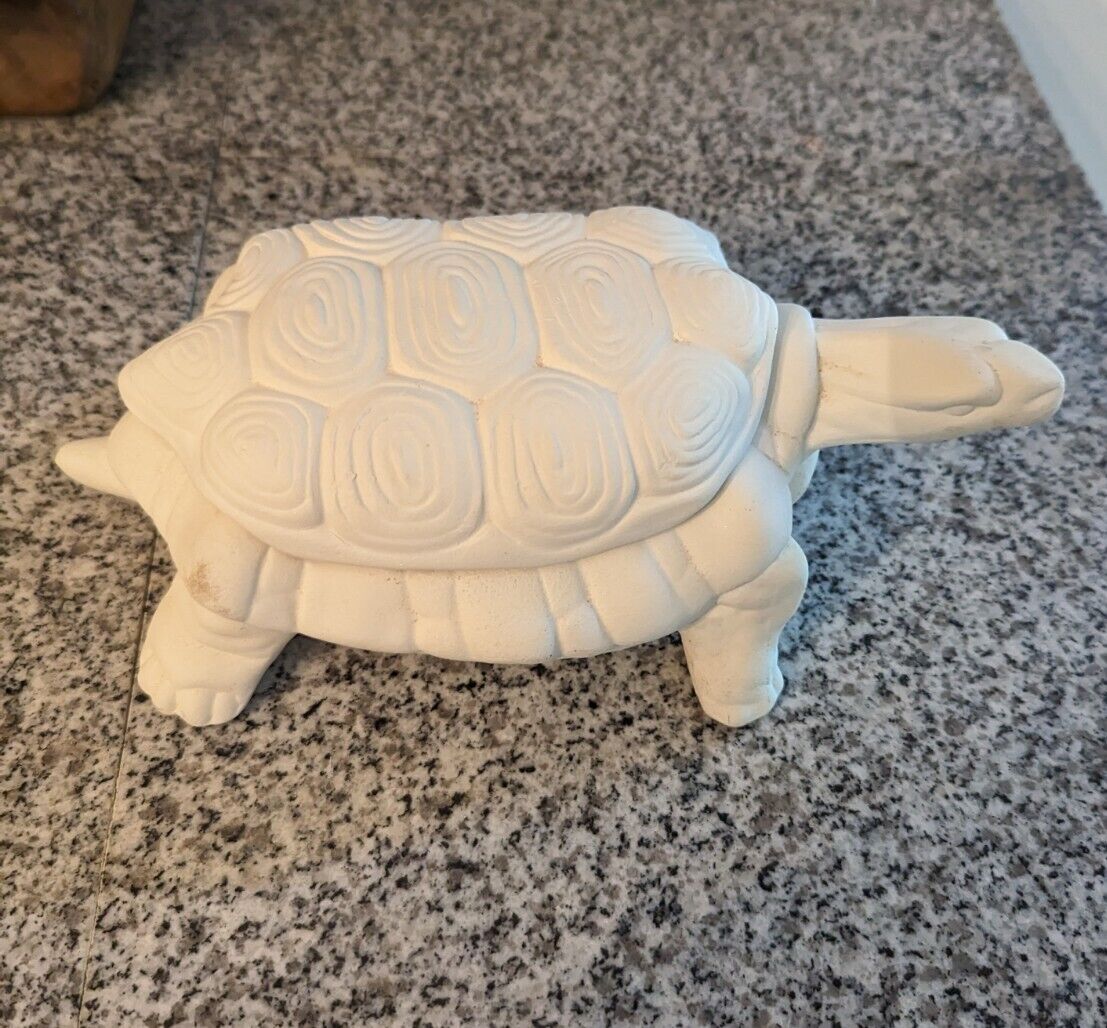 Arnels All White Turtle Jewelry Larg Trinket box Mold Aprox 6" By 3.5"