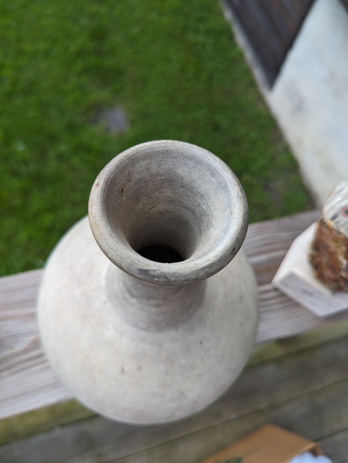 Vintage Ceramic Long Neck Round Bottom Jug