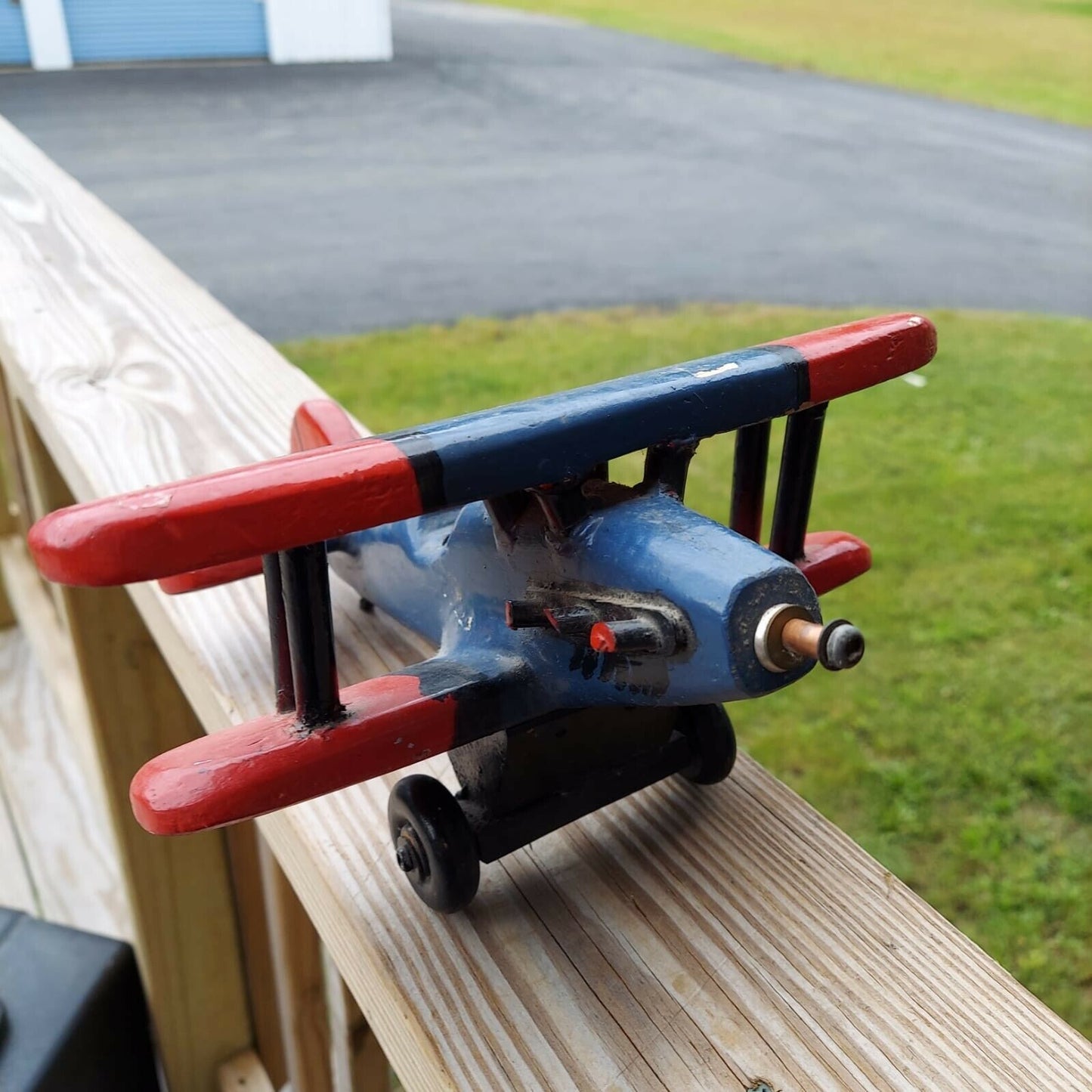 Vintage Wooden Airplane And Truck Toys Models