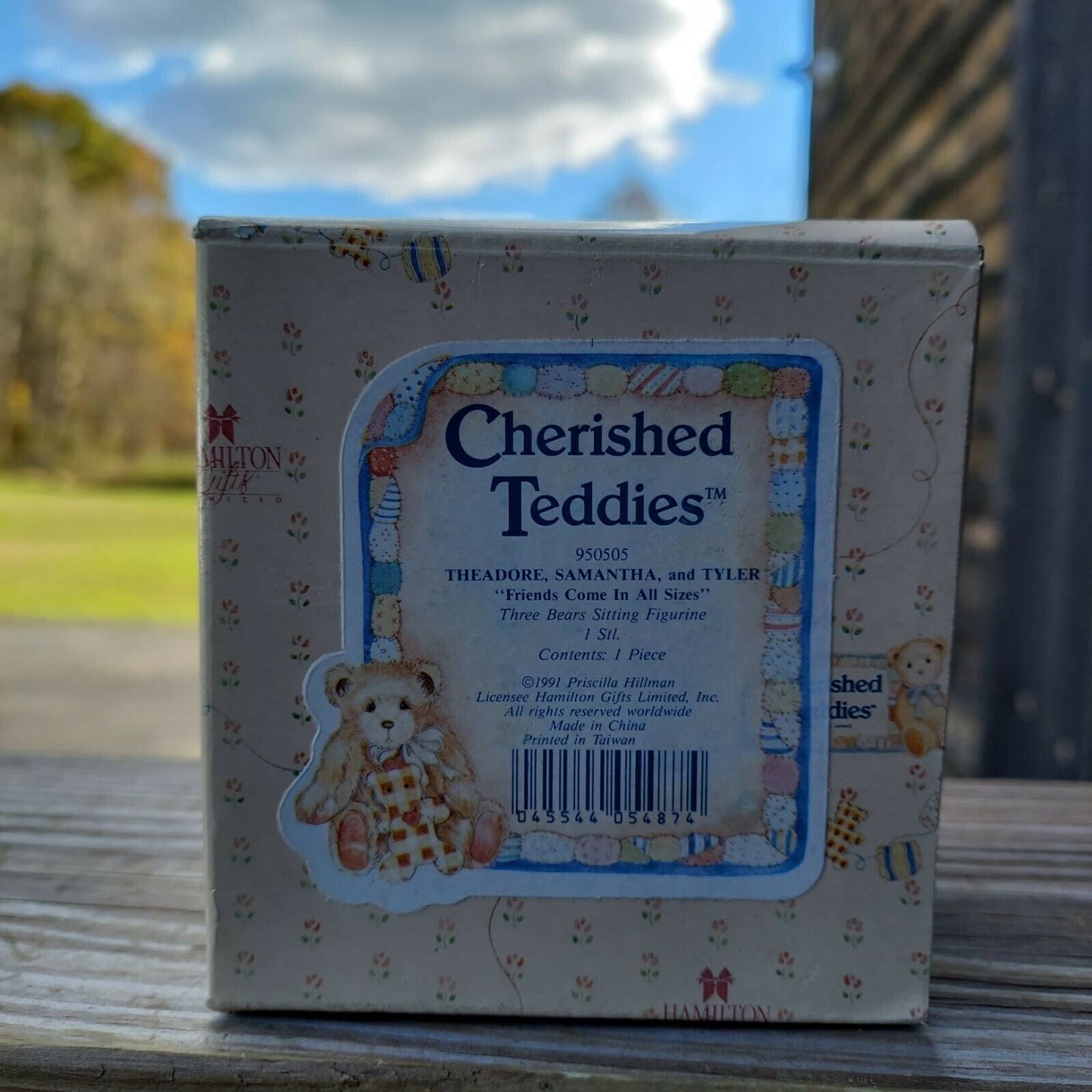 Vintage 1991 Theadore, Samantha and Tyler Cherished Teddies NIB 950505 figurine