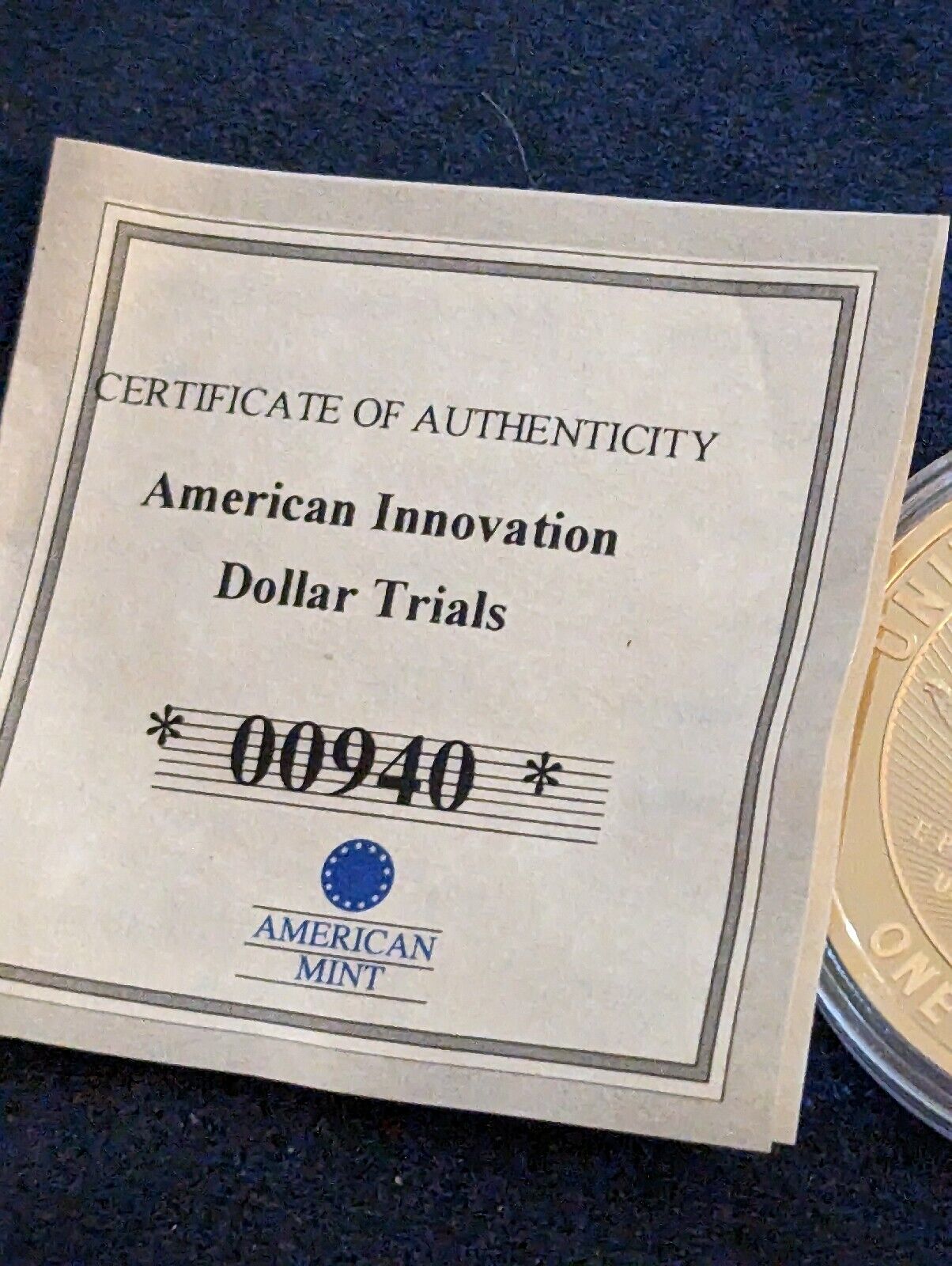 Apollo 7 - American Innovations Dollar Trial Coin Trump Commemorative Collection