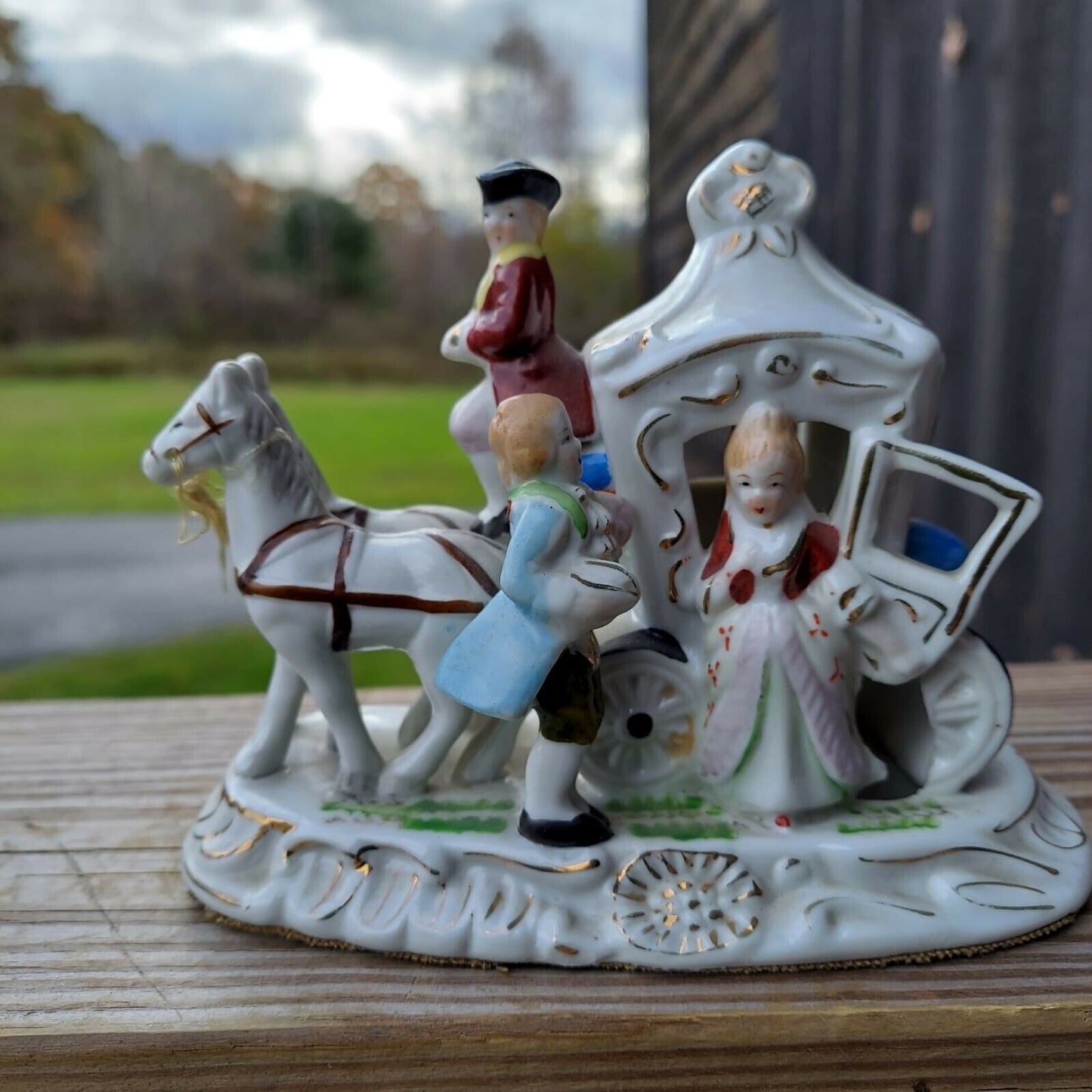 Wales Chinaware Victorian Carriage Hand Painted in Japan