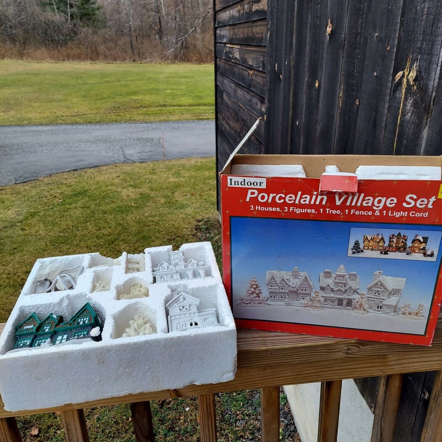 Vintage Porcelain Village Set in box