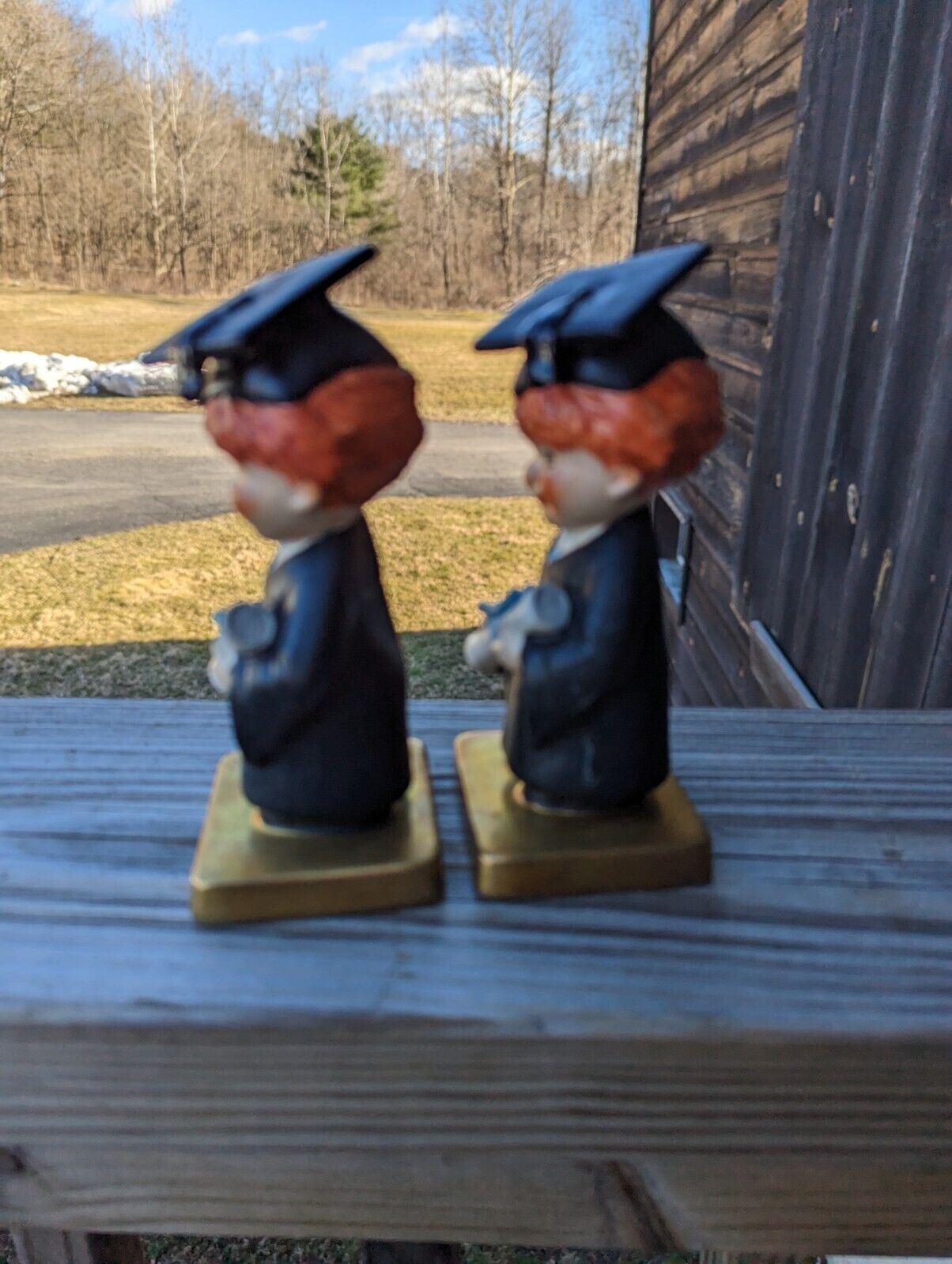 Pair of GOEBEL REDHEAD BACHELOR DEGREE FIGURINES (BOY GRADUATE) 5"H WEST GERMANY