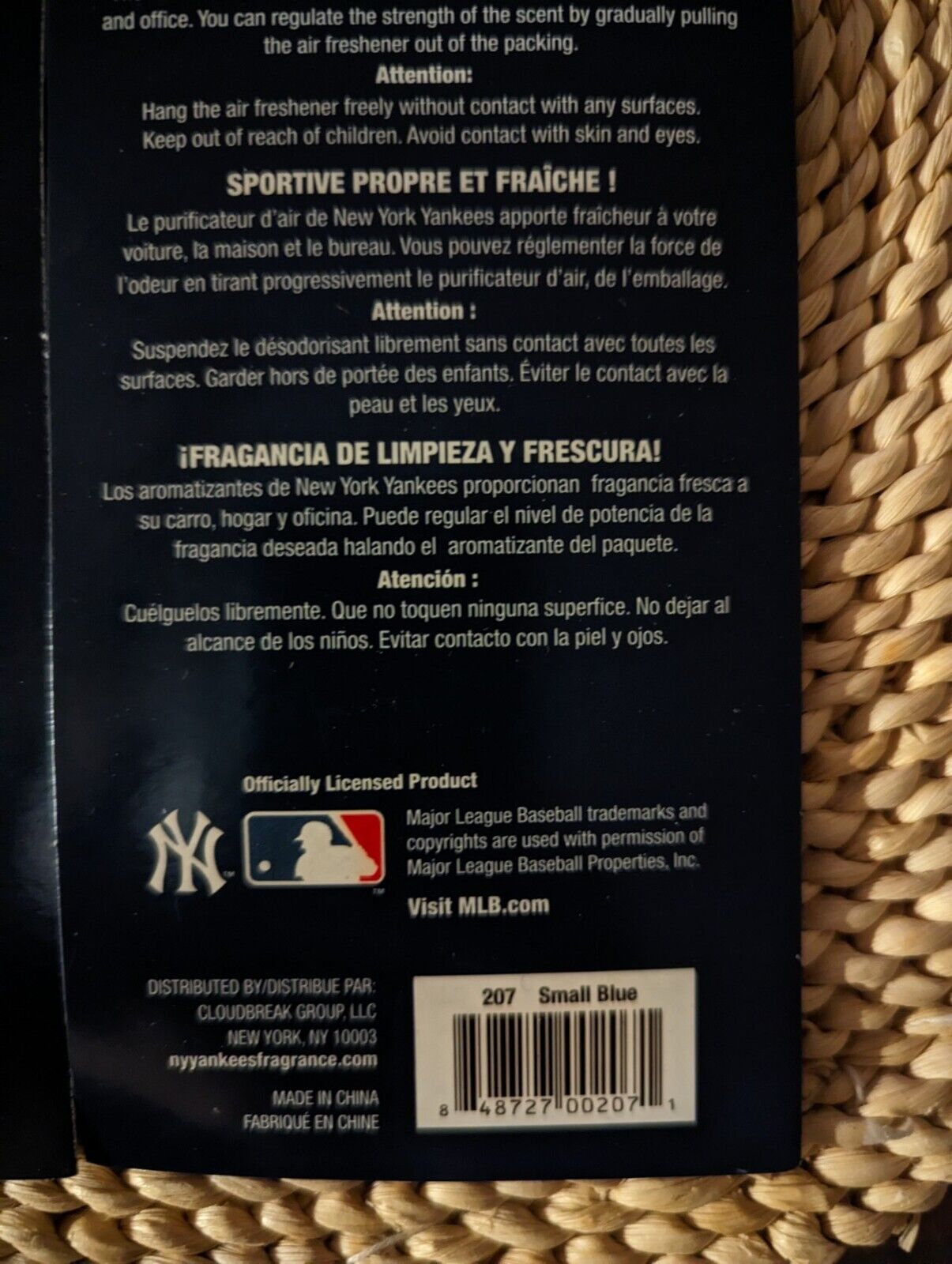 Set Of Three NY Yankees Car Air Fresheners new sealed free shipping