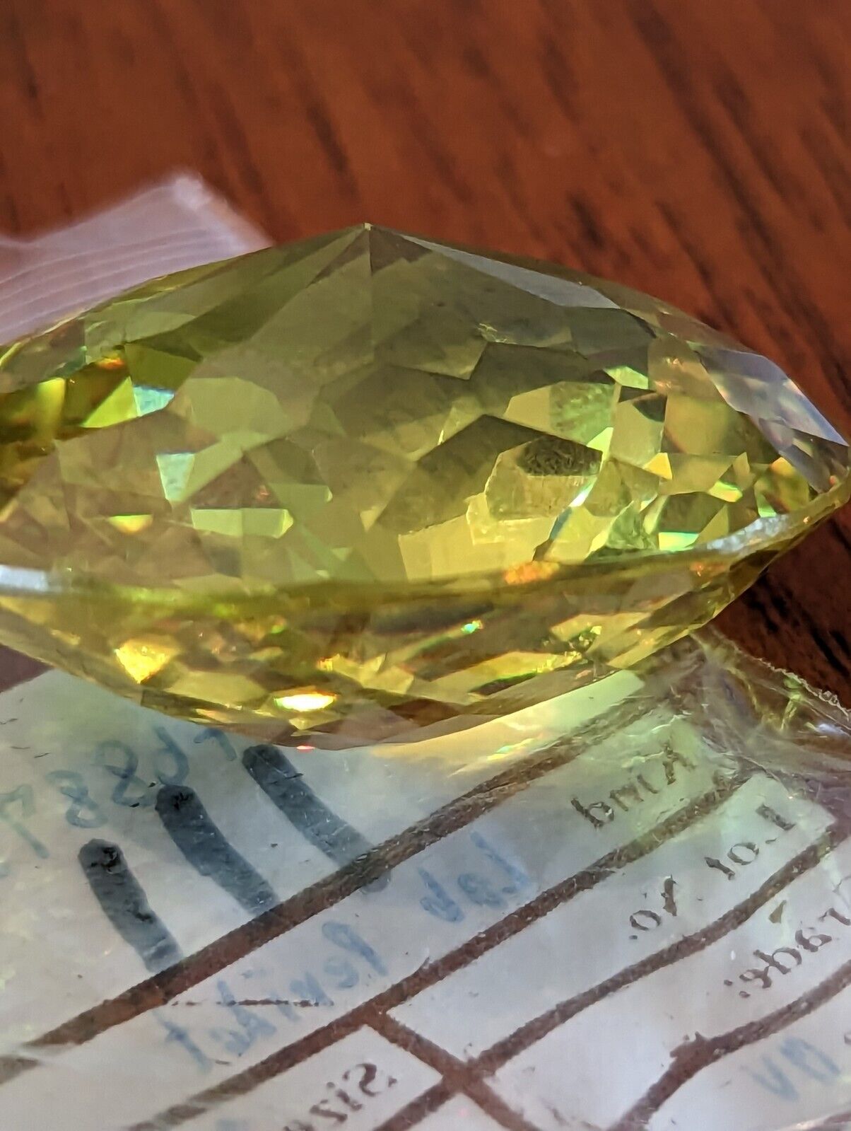 Lab Created Peridot Gem Green Oval Shaped Faceted 171 Cts loose gem