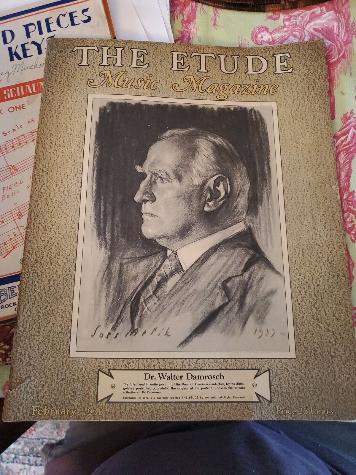 Vintage The Etude Music Magazine February 1938 Dr Walter Damrosch Conductor