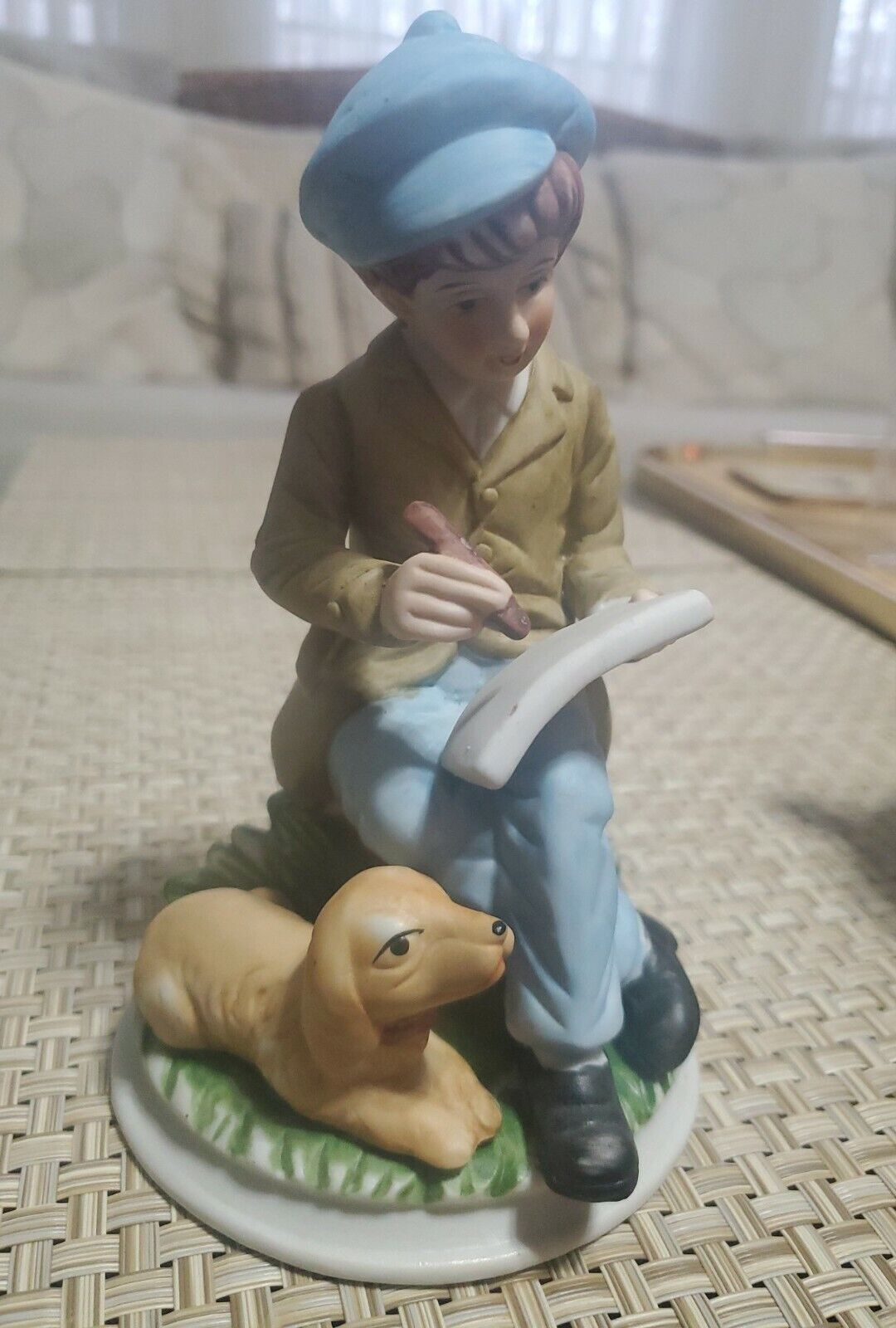 Student With Dog Figurine