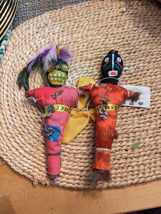 Pair Of Voodoo Dolls, 7.5" each