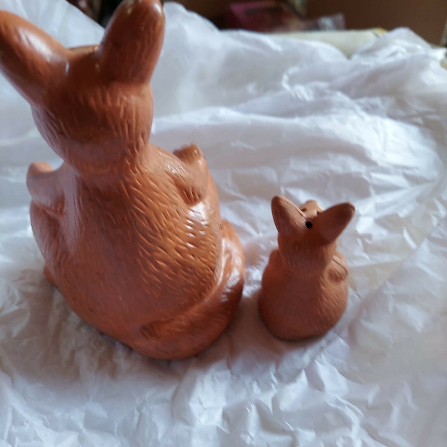 Vintage Kangaroo with Baby Salt and Pepper Shakers