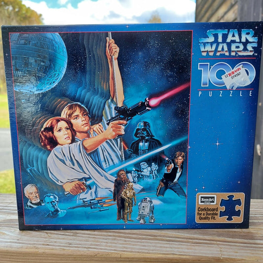 Vtg STAR WARS 100 Piece Puzzle 1996 ROSE ART Luke PRINCESS LEIA Darth SEALED NEW