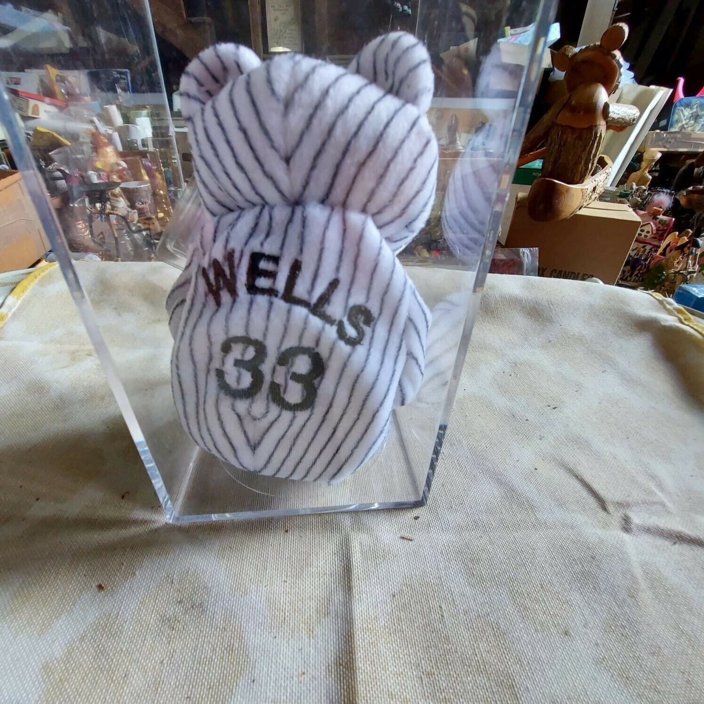 Vintage SALVINO'S BAMM BEANO'S BEANIE BEAR 98 NY YANKEES CHAMPS #33 DAVID WELLS