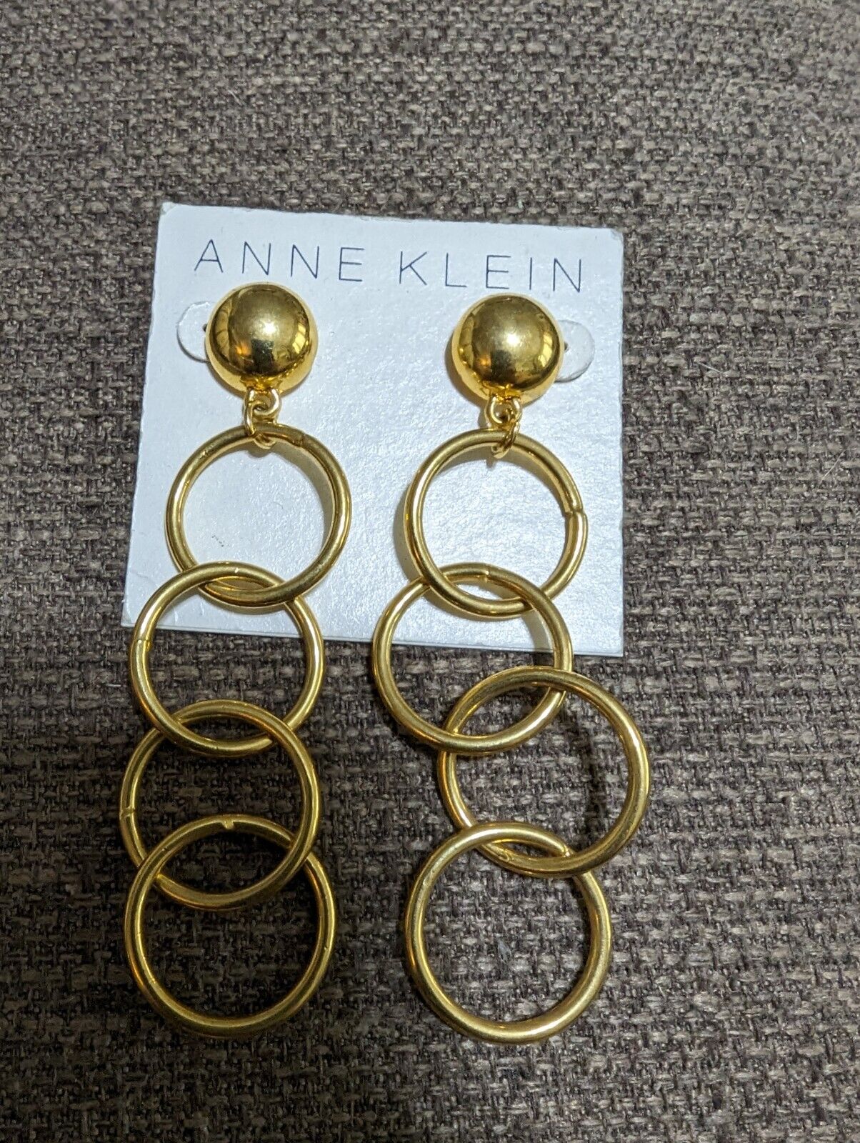 Ann Klein Four Hanging Loops Pinback Earrings