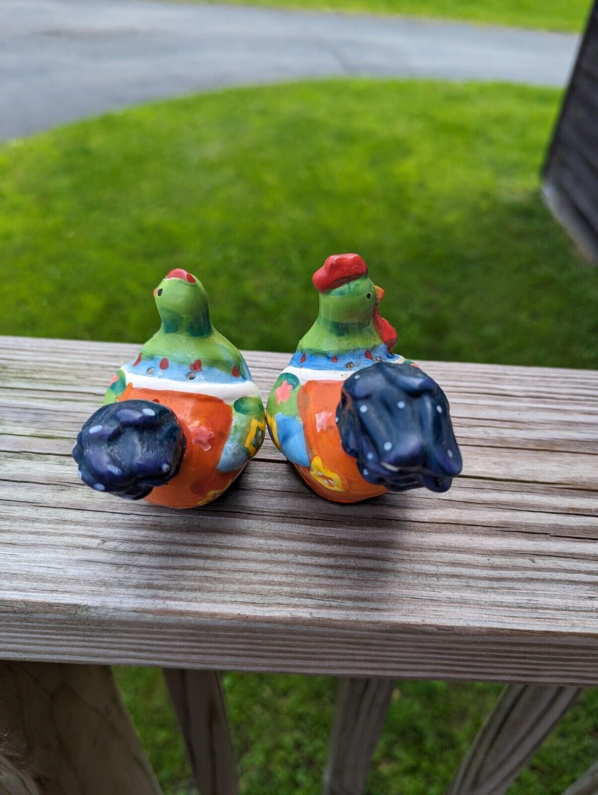 Vintage Bone China Chicken Shakers