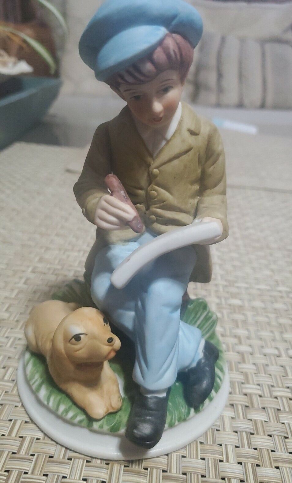 Student With Dog Figurine