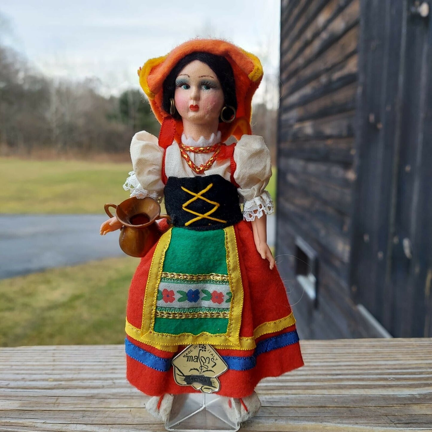 Vintage Magis Roma Italian Handmade 7” Doll W/ Tag