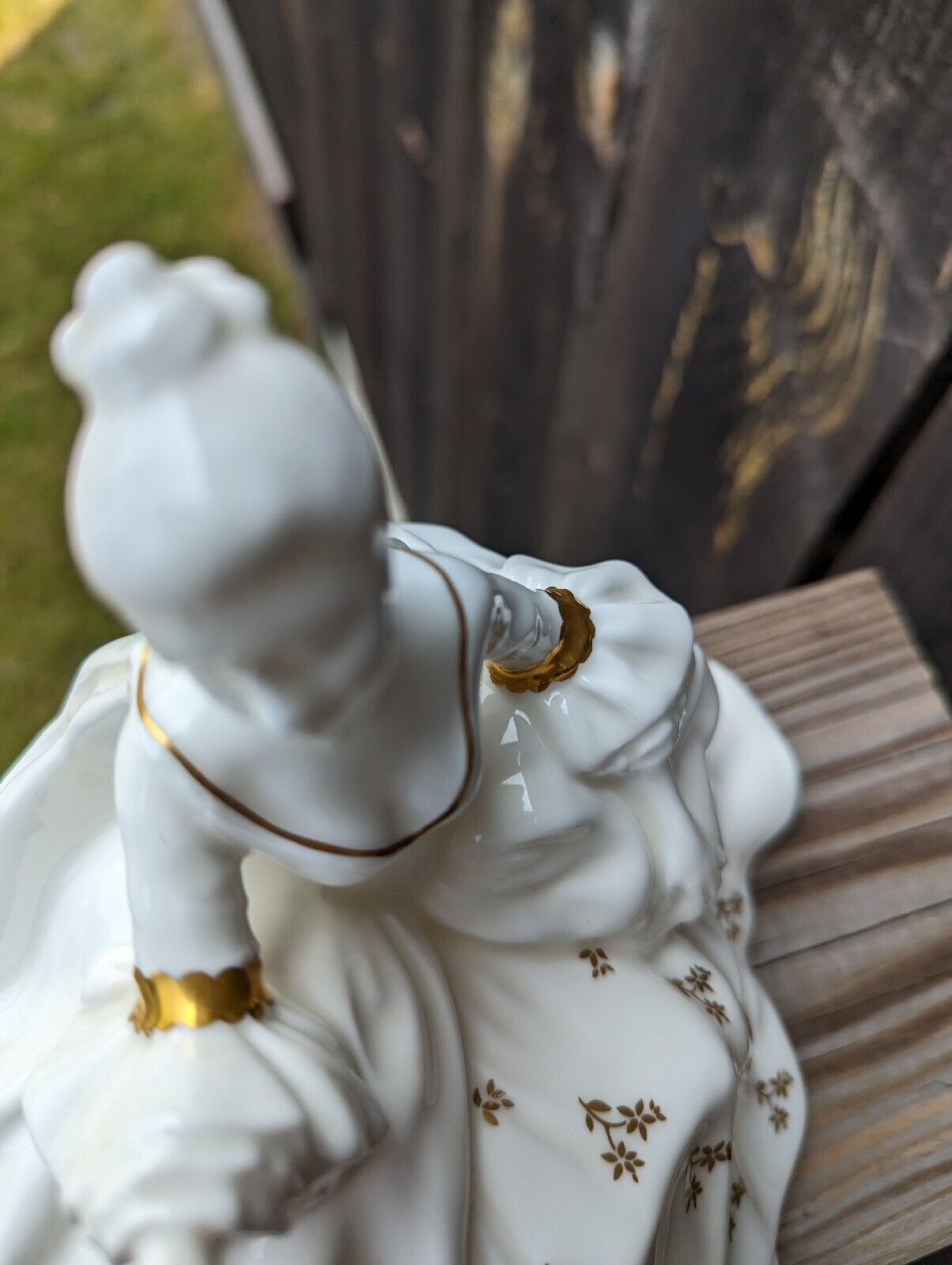 Royal Doulton Figurine My Love All White w Gold Bone China Vintage 1965 Retired