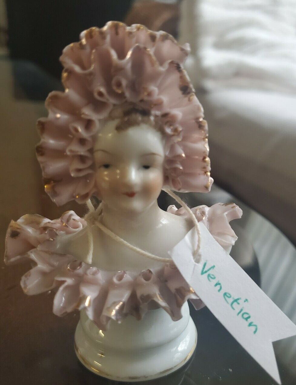 Vintage Mini Venetian Lady porcelain Figurine