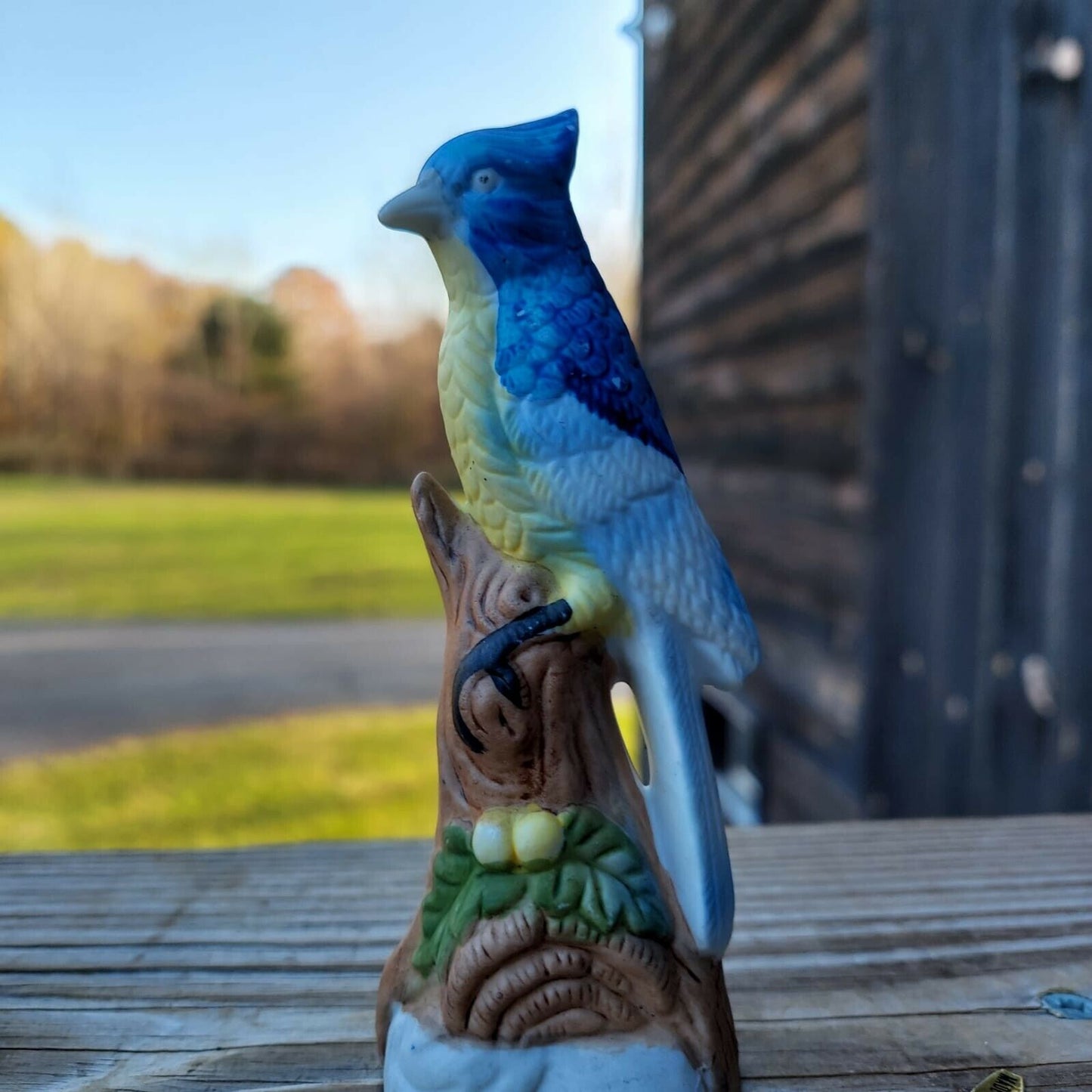 Vintage 3 Birds, 1 Red and 2 Blue, Figurines Made In Taiwan