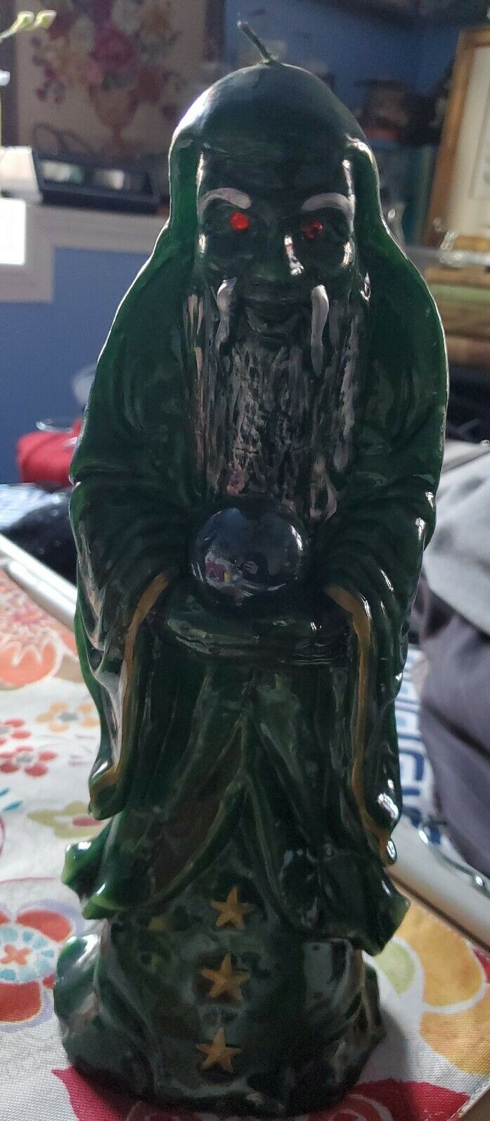 Green Sorcerer 14" Tall Candle