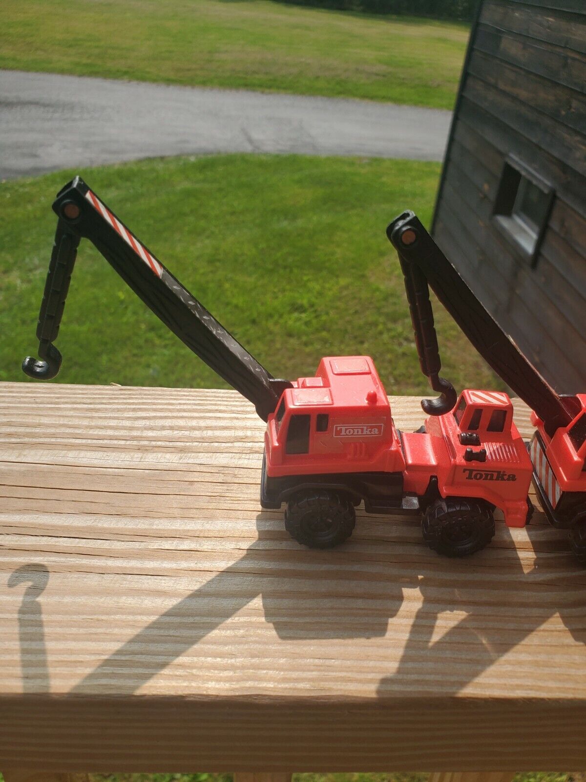 Tonka 2003 Hasbro Inc Pair Of Small Crane Trucks