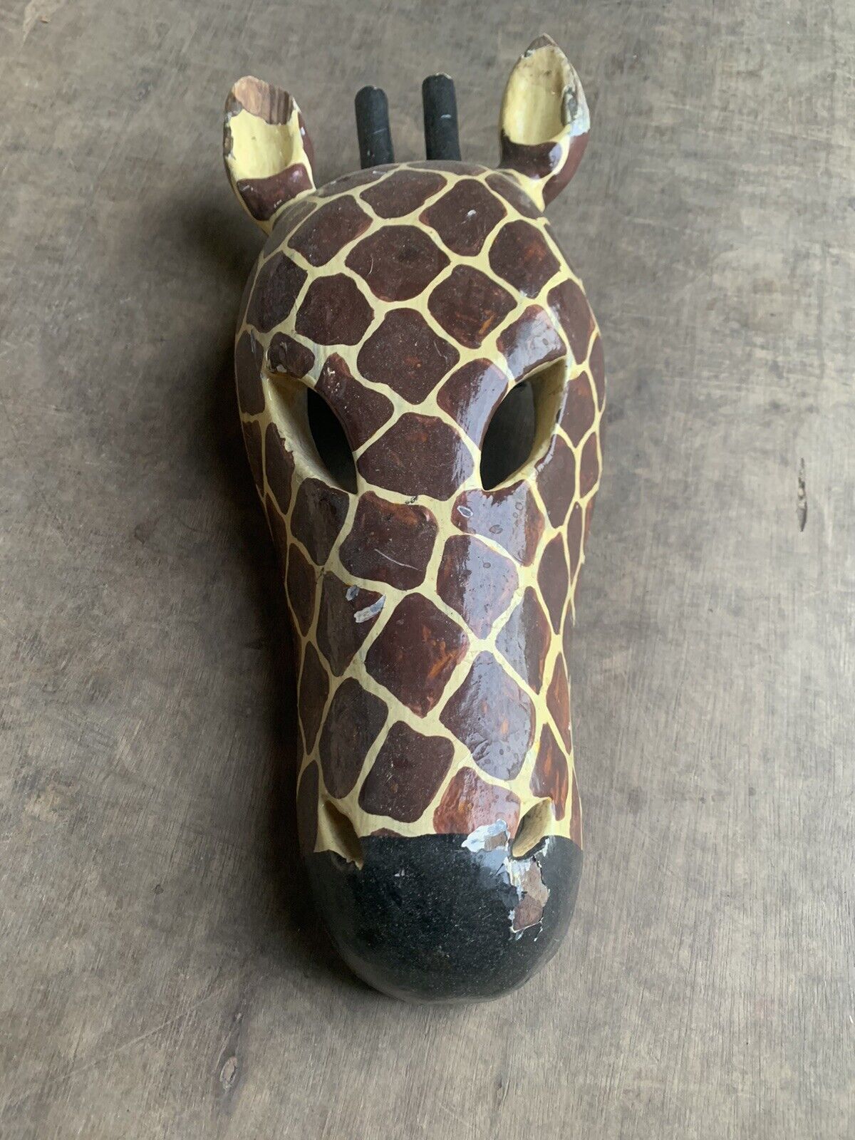 vintage African Giraffe Wall Mask