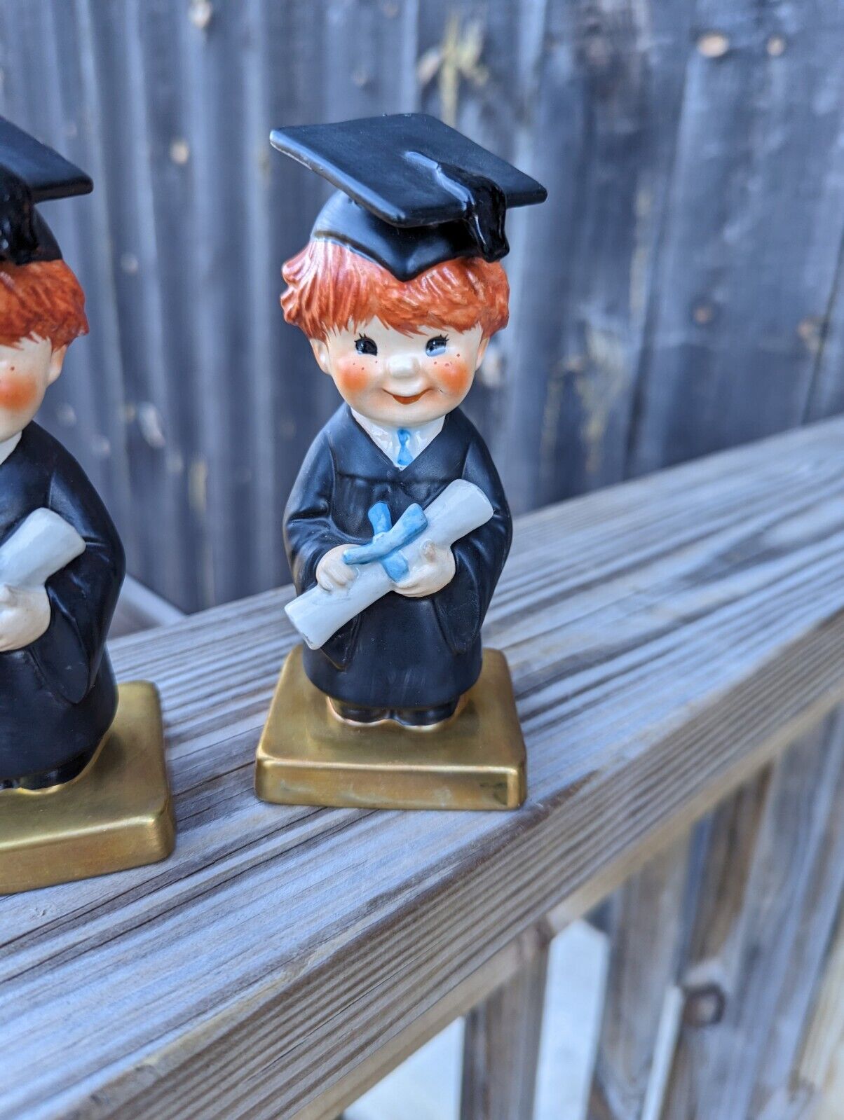 Pair of GOEBEL REDHEAD BACHELOR DEGREE FIGURINES (BOY GRADUATE) 5"H WEST GERMANY