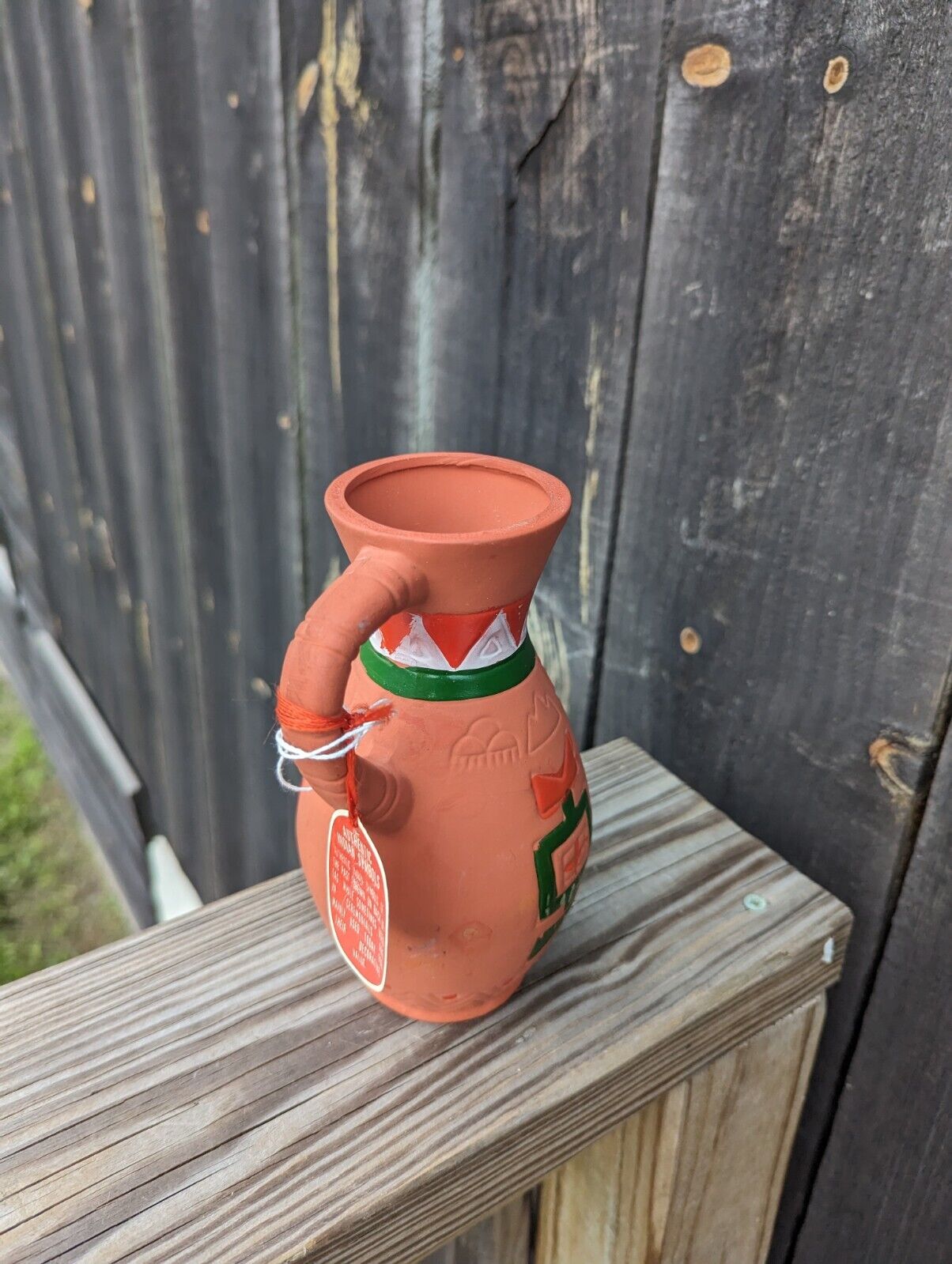 Vintage 6.5" Native Indian Wedding Pitcher Terracotta Clay JAPAN (B26)