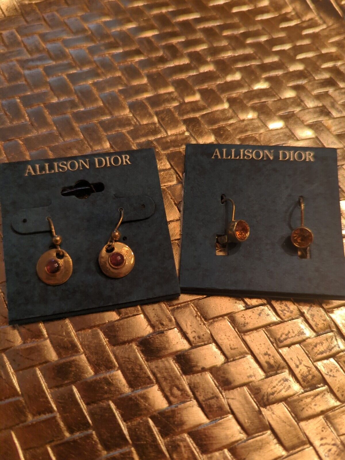 Allison Dior Dangling Earrings Two Sets Of Two.