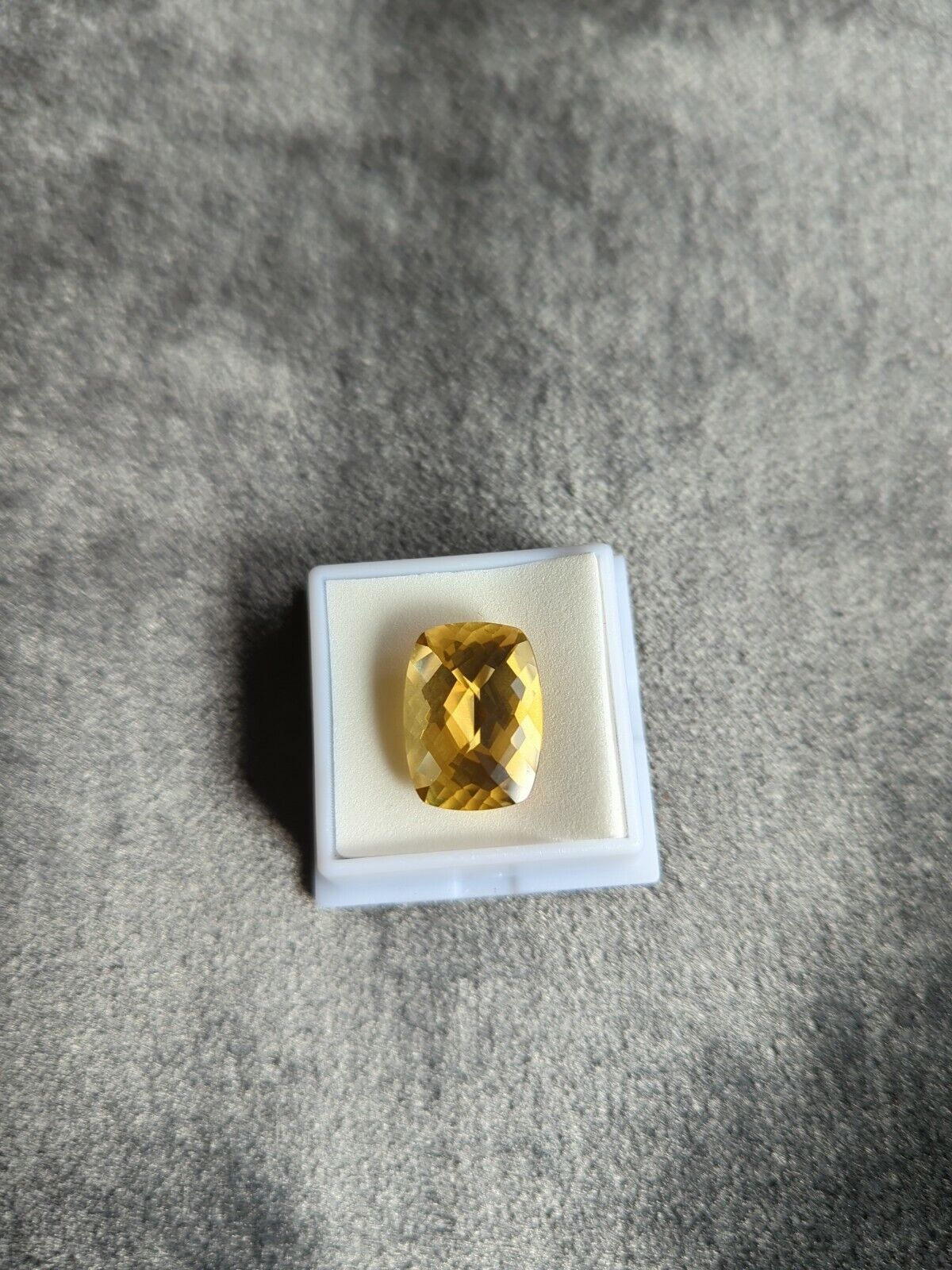 17.75 Ct Cushion Cut Fancy Golden Citrine Loose Gem 20x15mm