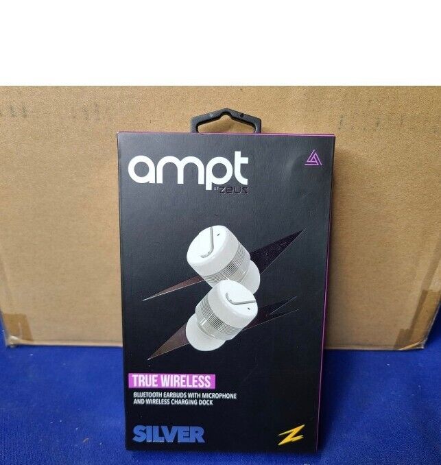 AMPT True Wireless Bluetooth Stereo Earbuds with Quick Charger - Built In Microp