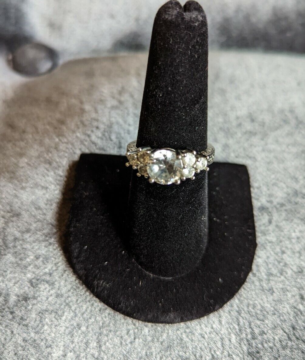 Size 8 Cz Sterling Silver 925 Ring