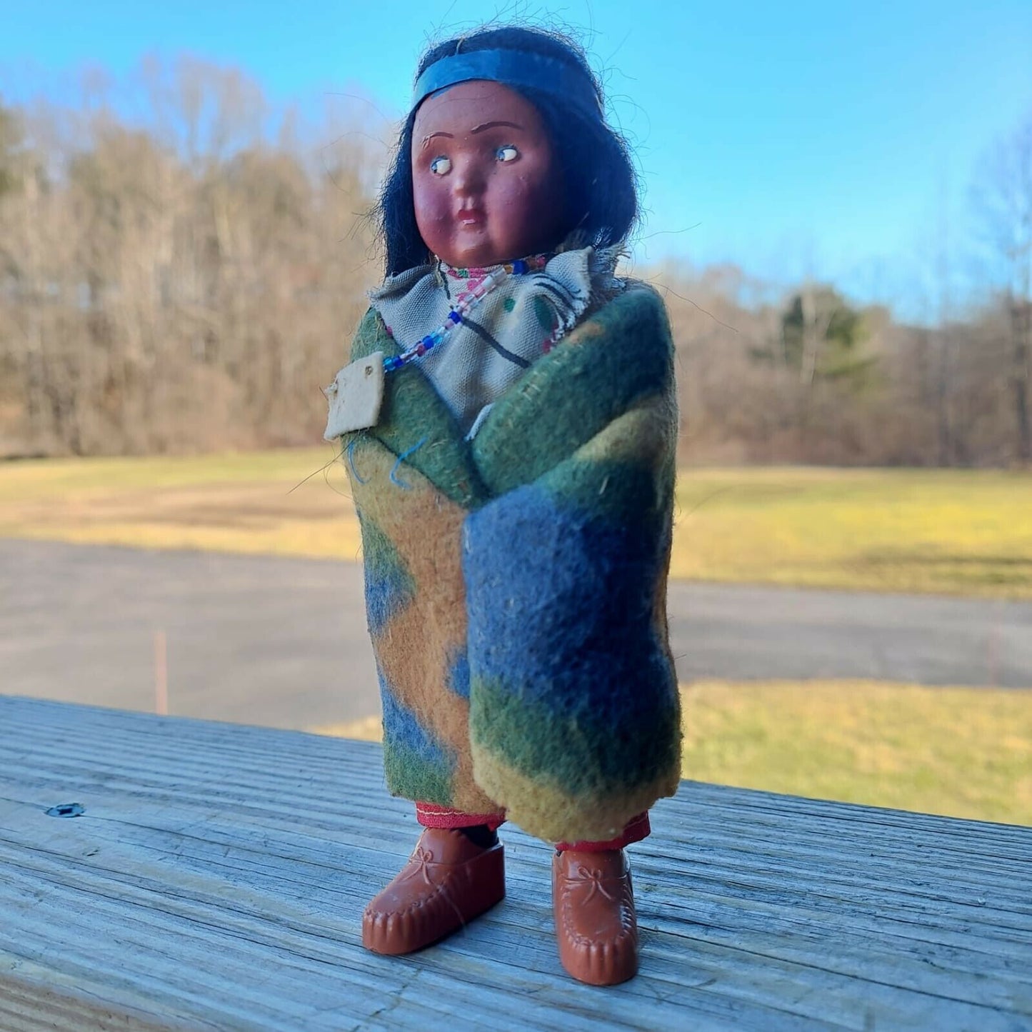 VINTAGE TRADEMARK SKOOKUM BULLY GOOD INDIAN DOLL PATENTED IN USA