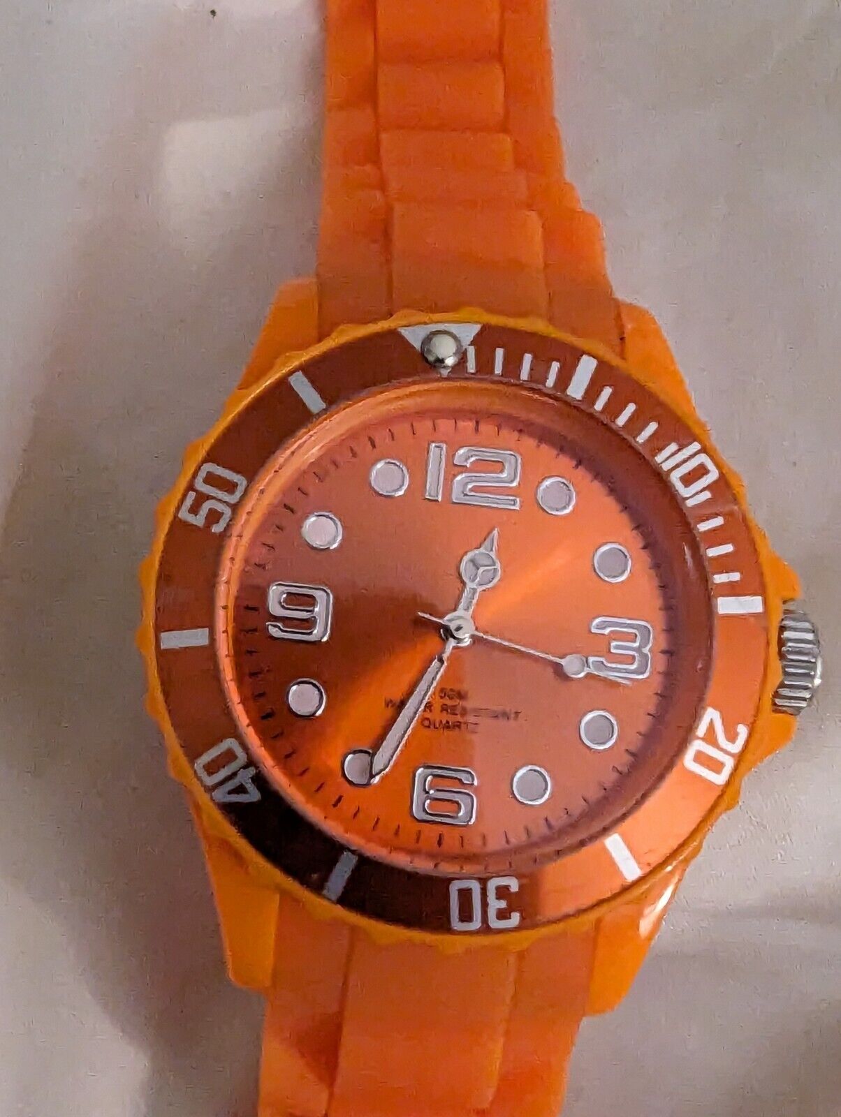 Sempre 36 Krippl Orange Dial Silicone Rubber Strap Quartz Watch AU3-CO-4005