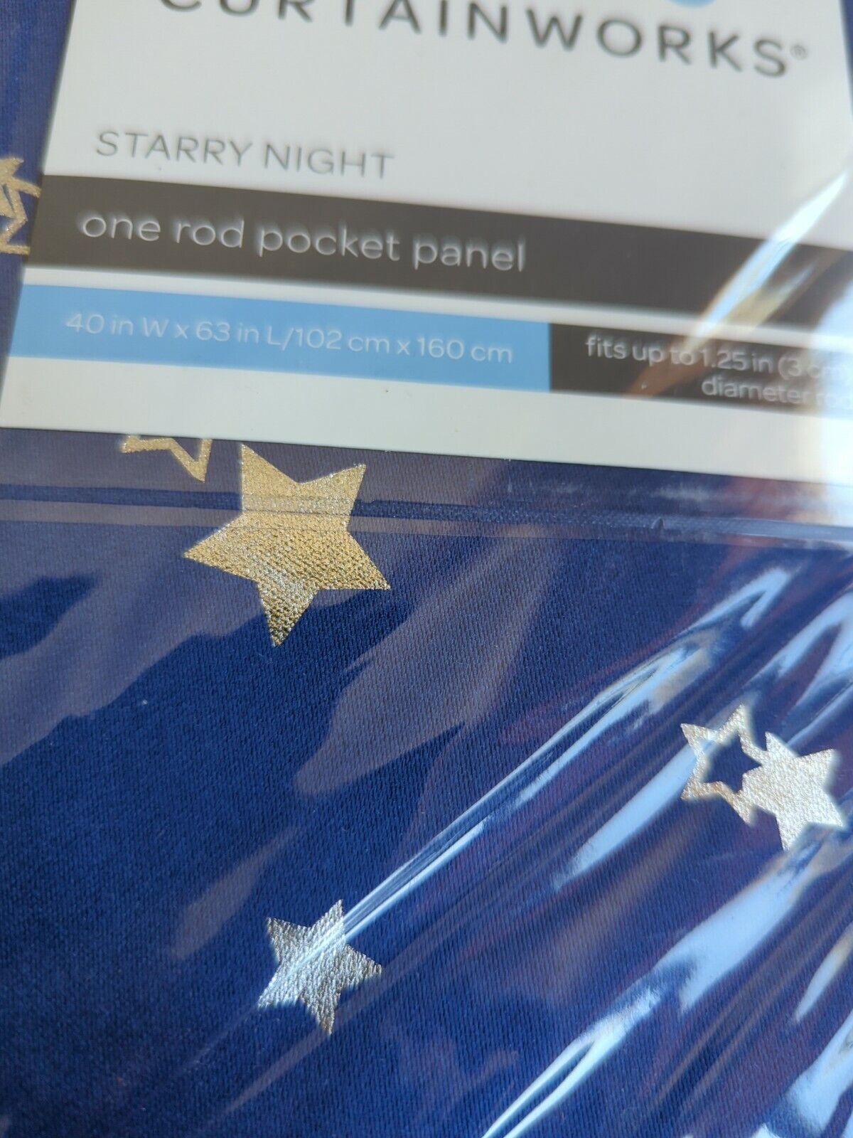 Curtainworks Starry Night One Rod Pocket Panel 40x63"