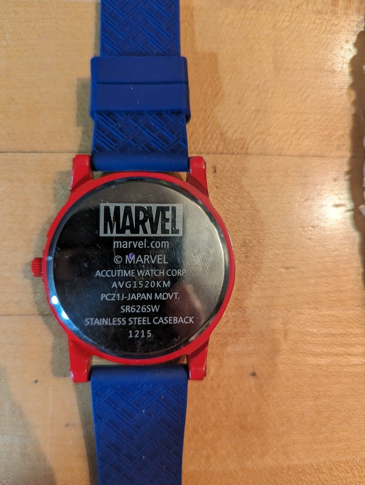 Huge Marvel Accutime Single Watch Avengers Captain America AVG1520KM Working