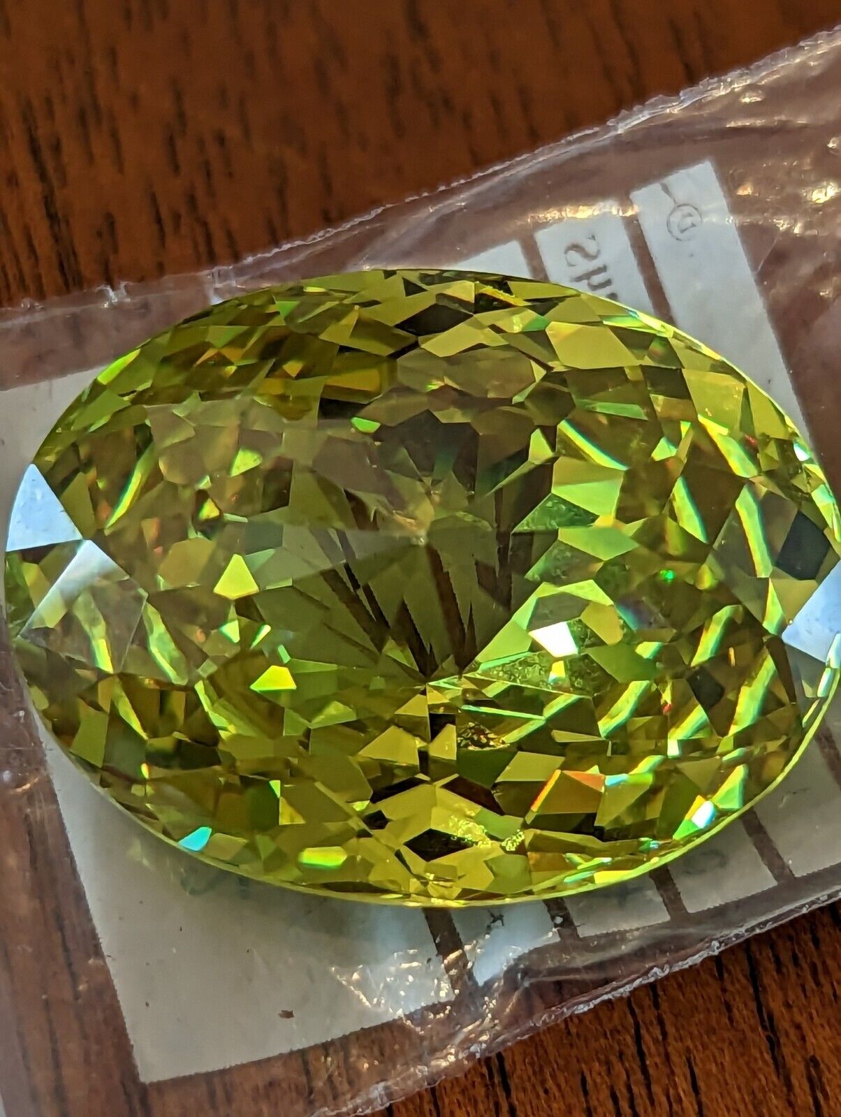 Lab Created Peridot Gem Green Oval Shaped Faceted 171 Cts loose gem