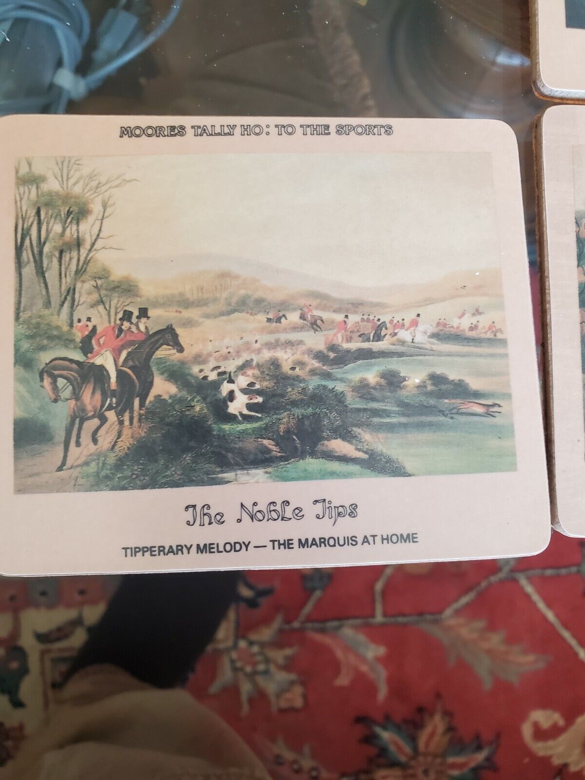 Vintage Lucan Designers Dublin Irland The Nobel Tips Hunting Tablemats Coasters