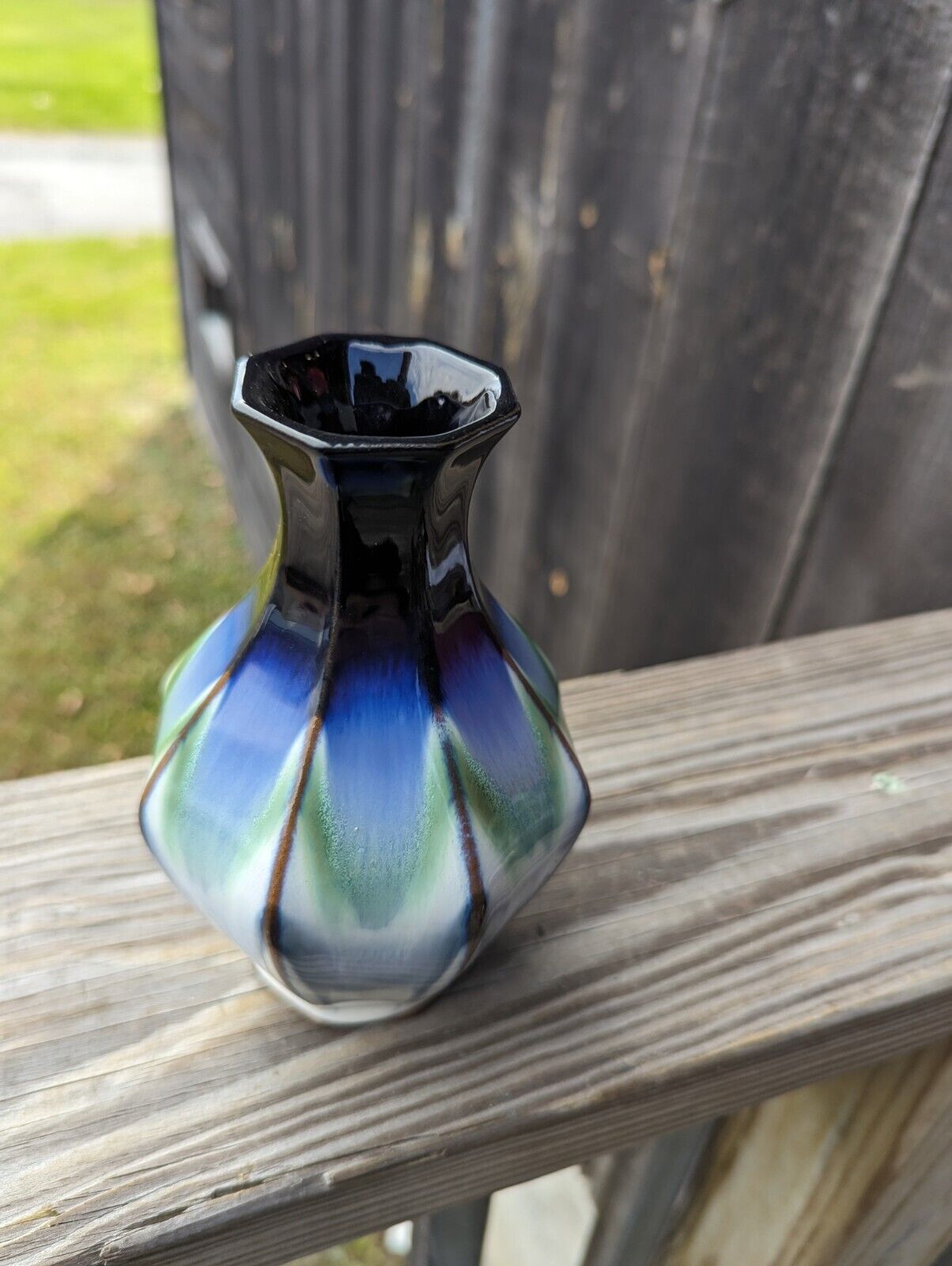 Made In Japan 5" Blue Ceramic Vase