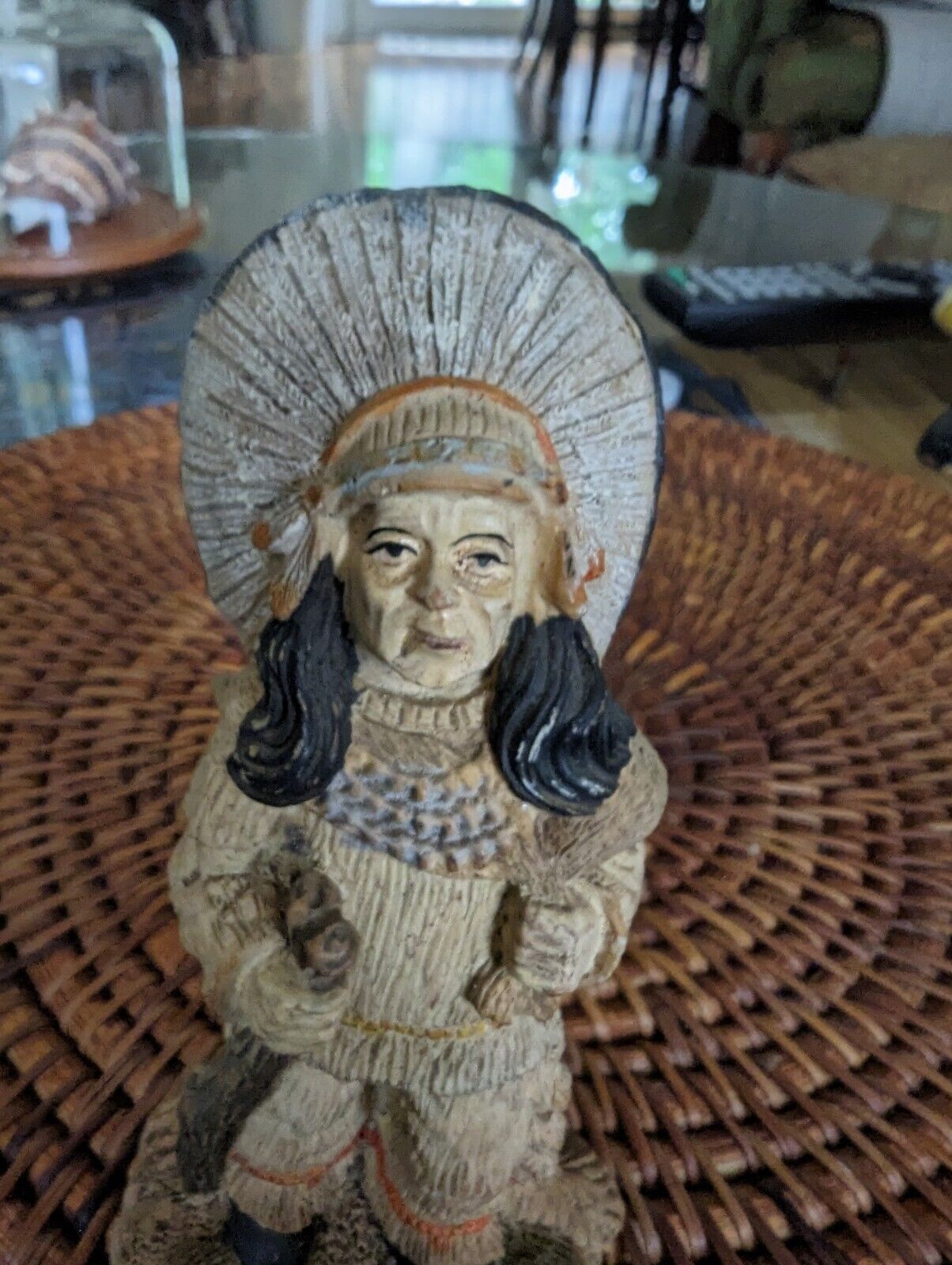 Vintage Small 4" Native American Elder Figurine