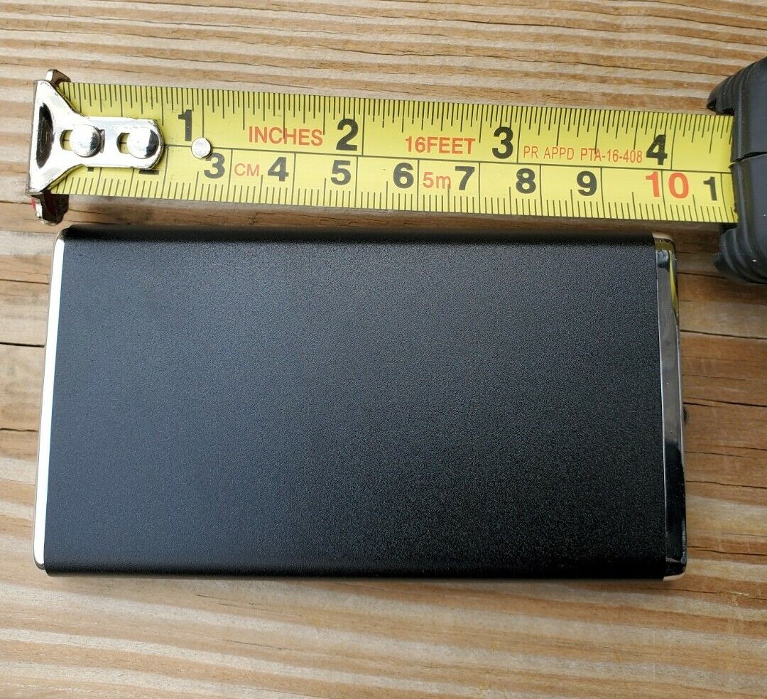 PWB114 Powerbank USB 3000mHA Black light and small 4" x 2.2"