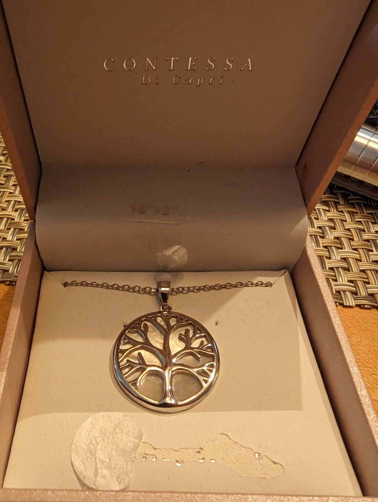 Contessa Di Capri Sterling Silver Over Mother Of Pearl Tree Of Life Pendant