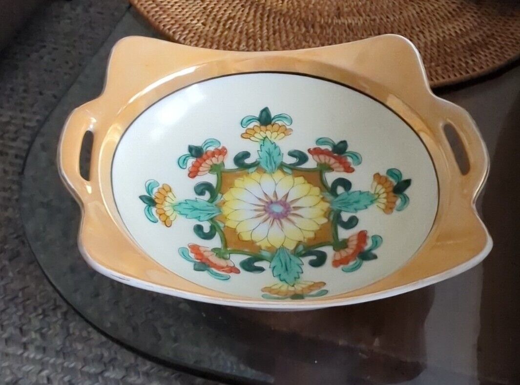 BUTTERSCOTCH JAPANESE LUSTERWARE NORITAKE HAND PAINTED BOWL