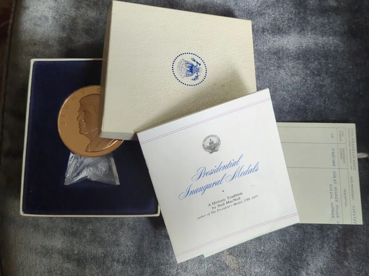 President Jimmy Carter Presidential Inaugural Medal Bronze Franklin Mint large