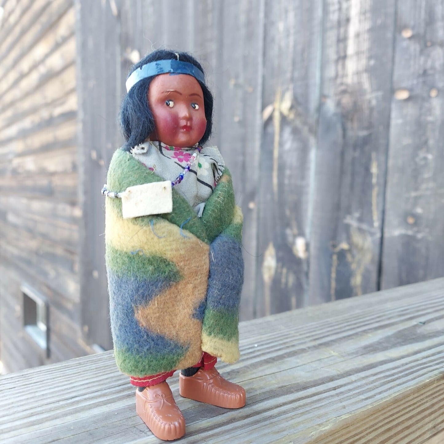 VINTAGE TRADEMARK SKOOKUM BULLY GOOD INDIAN DOLL PATENTED IN USA