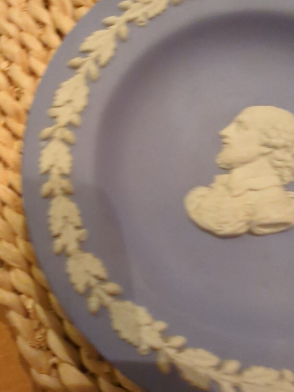 William Shakespeare Wedgwood Blue Jasper Small 4" Plate Vintage