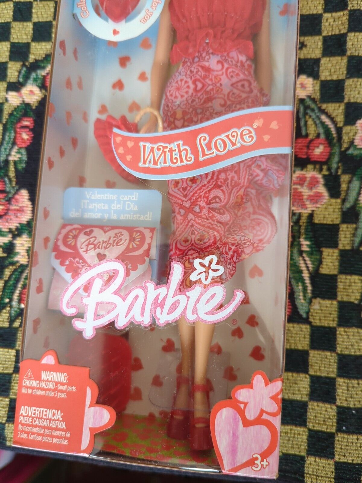 With Love Valentine Barbie Doll With Comb, Bag & Necklace New in Box