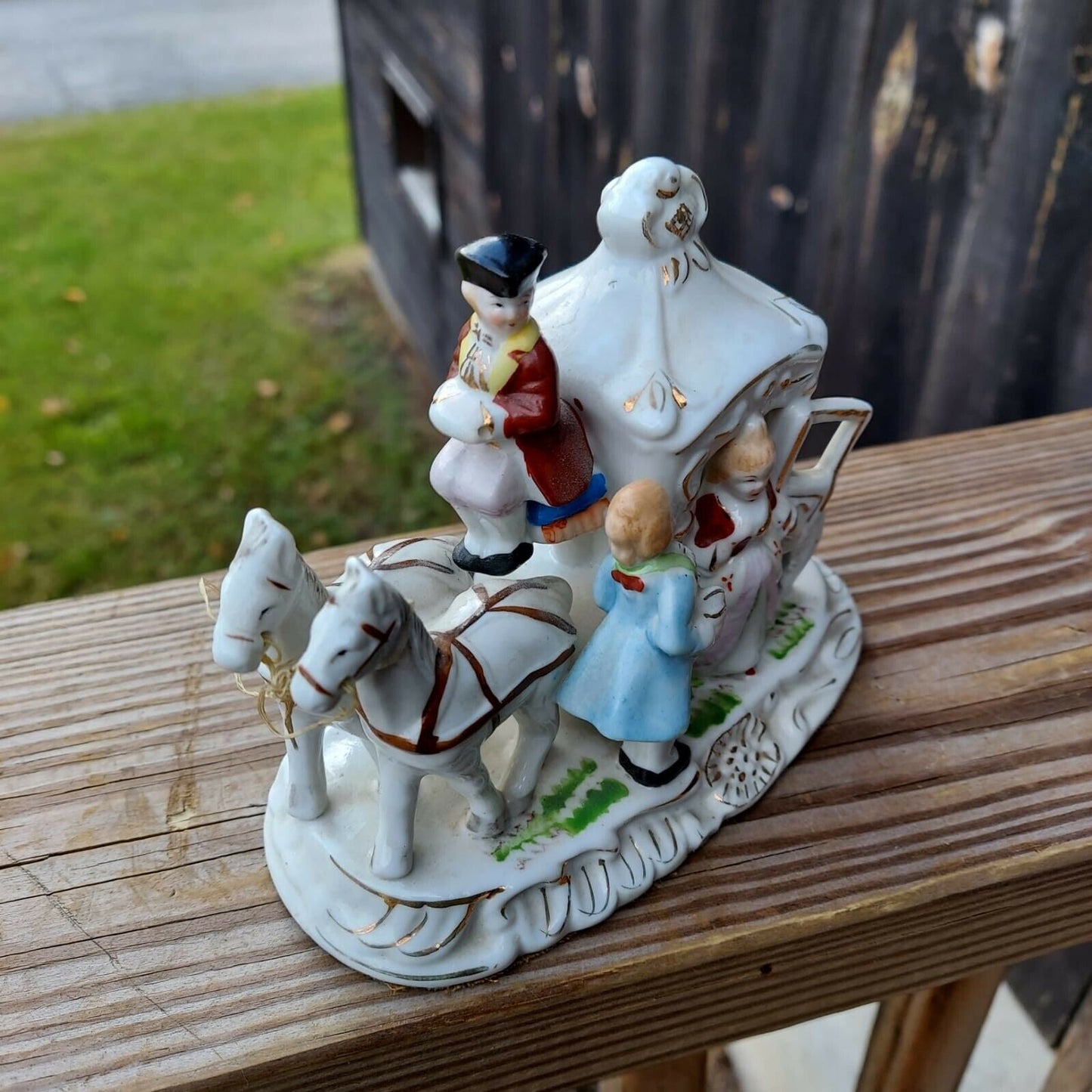 Wales Chinaware Victorian Carriage Hand Painted in Japan